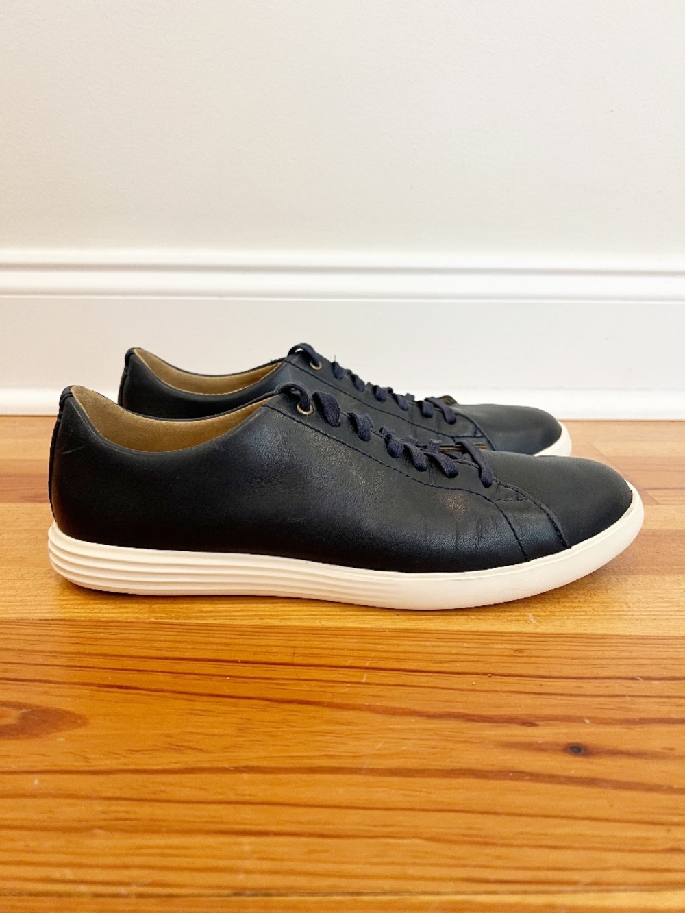 Cole Haan Grand Crosscourt II Leather Shoes Mens 8 Blue Casual Low Top Sneakers